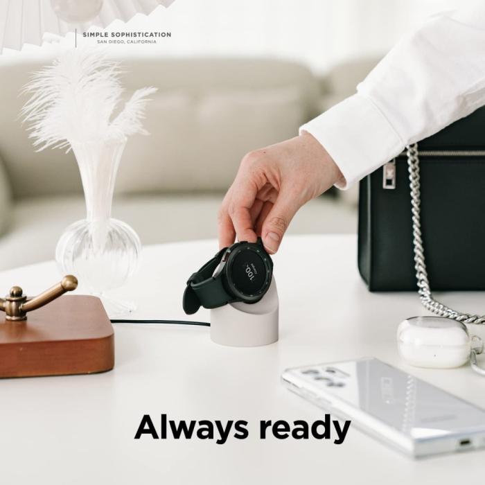 Bild 2, Samsung Galaxy Watch 5/5 Pro/6/7/FE Silikon Stativ Ljus Blå