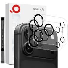 NORTHJO iPhone 18 Pro 2-PACK Linsskydd Svarta Ringar