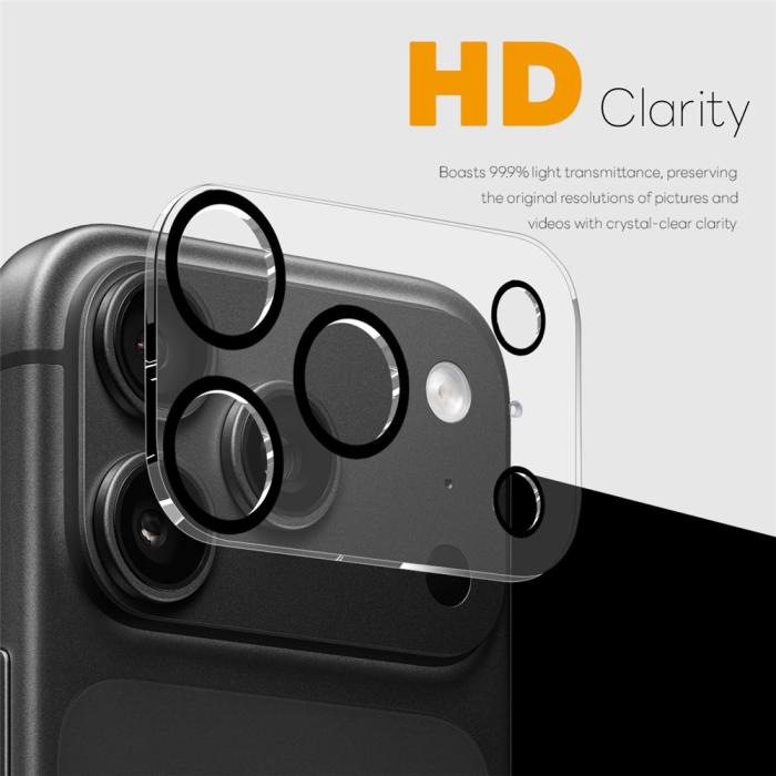 Bild 2, NORTHJO iPhone 18 Pro 2-PACK Linsskydd Svarta Ringar