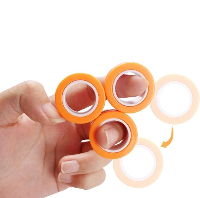 Bild 3, Magnetikska Fidget Rings - Orange