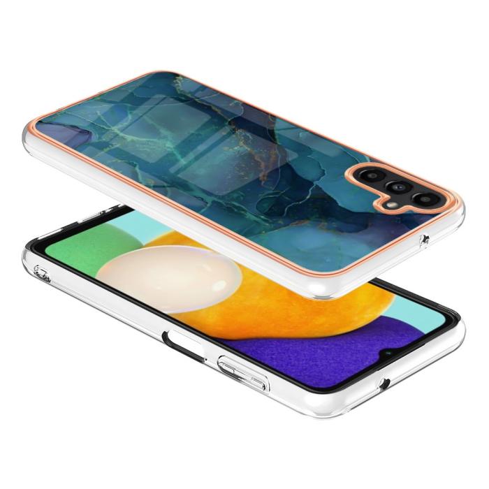 Bild 3, Samsung Galaxy A54 5G Skal Marmor TPU Grön