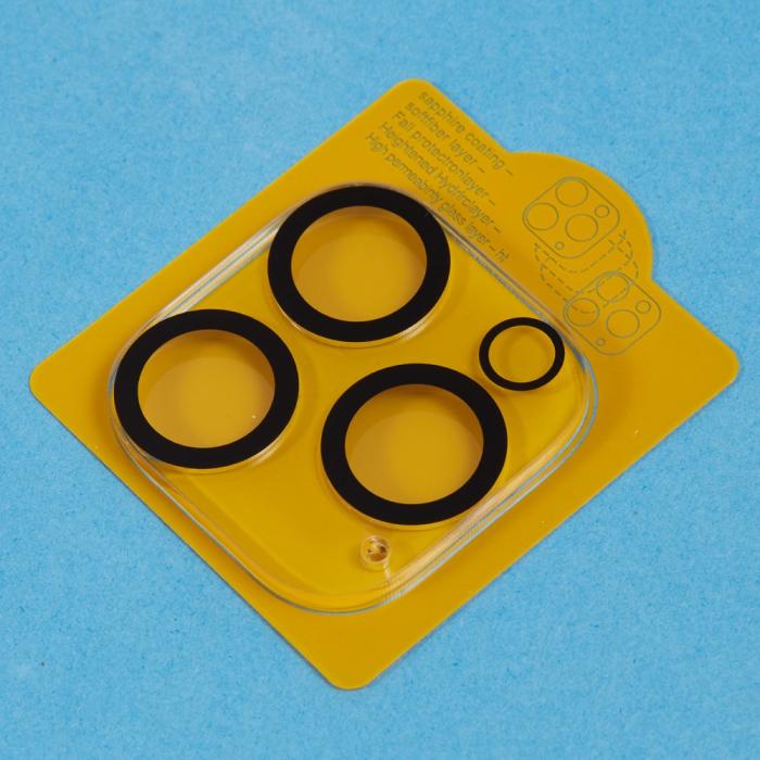 Bild 6, iPhone 16 Pro Max/16 Pro Linsskydd Härdat Glas Black Rings