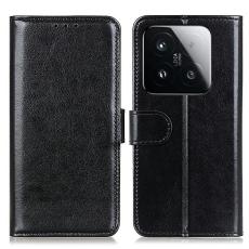 Xiaomi 15T Fodral Crazy Horse L&auml;der Svart