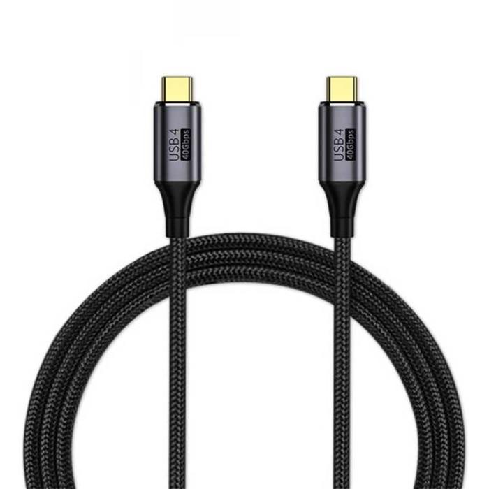 Bild 1, 1.2m 100W Thunderbolt 3/4 Kabel USB-C - USB-C 8K/60Hz Svart