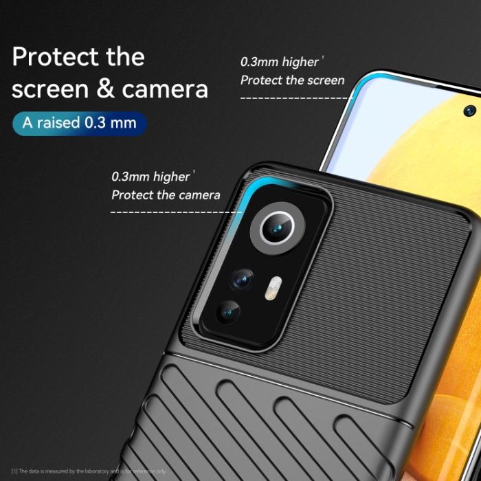 Bild 4, Xiaomi 12 Skal Twill Textur Svart