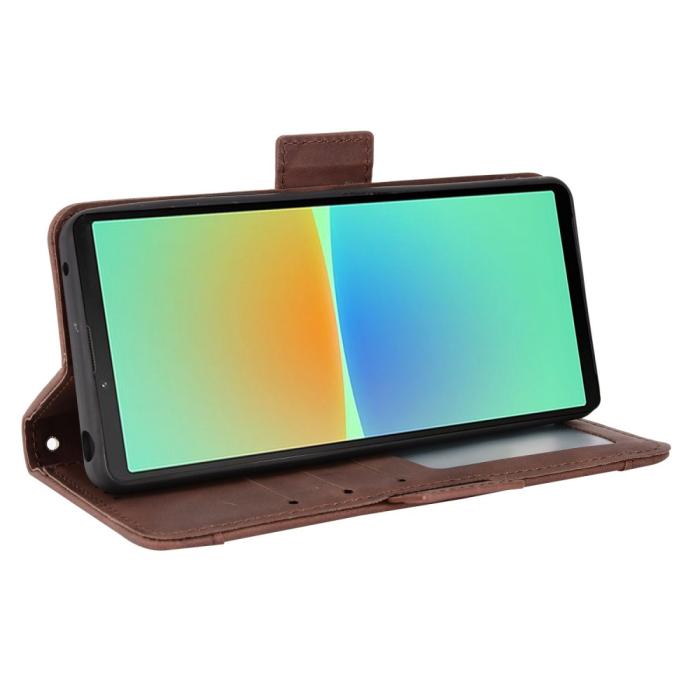 Bild 3, Sony Xperia 10 IV Fodral Avtagbart Kortfodral Brun