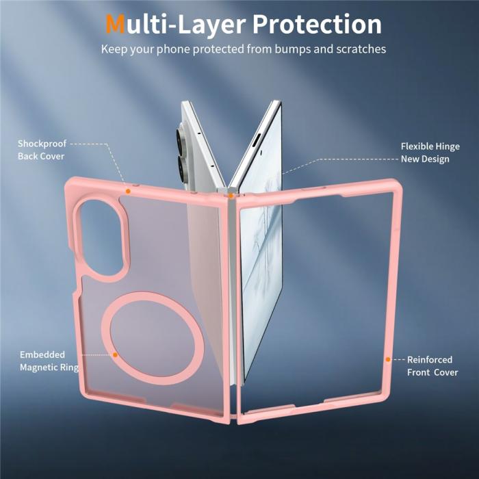 Bild 3, Samsung Galaxy Z Fold 8 Skal MagSafe TPU Rosa