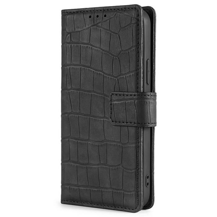 Bild 6, Honor X5c Plus Fodral Krokodil Textur Läder Svart