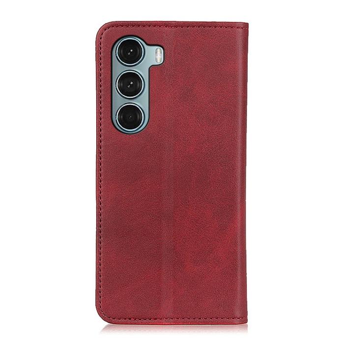 Bild 3, Motorola Moto G200 Fodral Flip Läder Röd