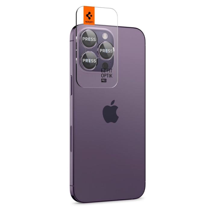 Bild 2, Spigen iPhone 14 Pro / 14 Pro Max 2-PACK Optik.tR 