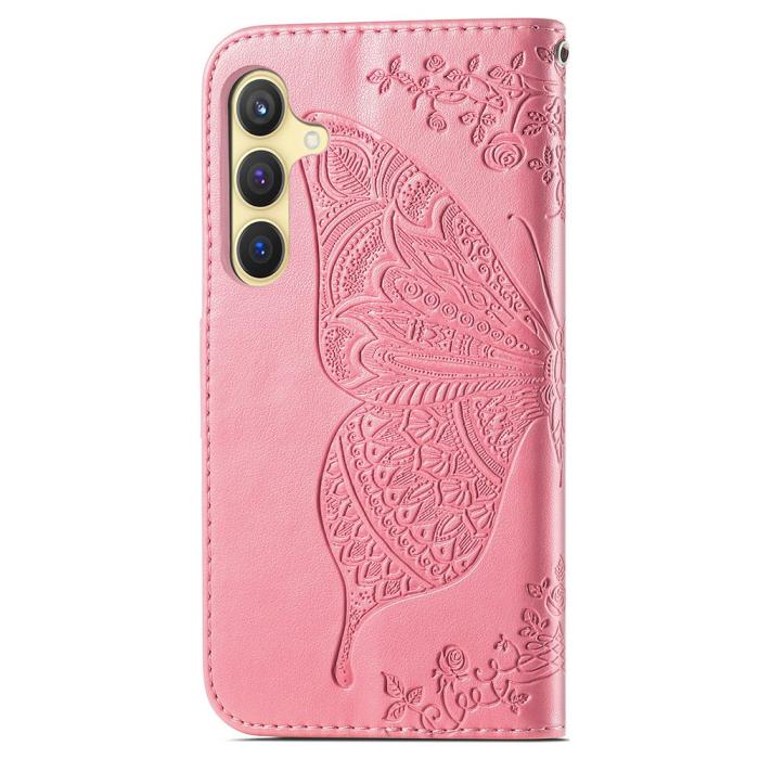 Bild 4, Samsung Galaxy S24 Plus Fodral Big Butterfly Rosa