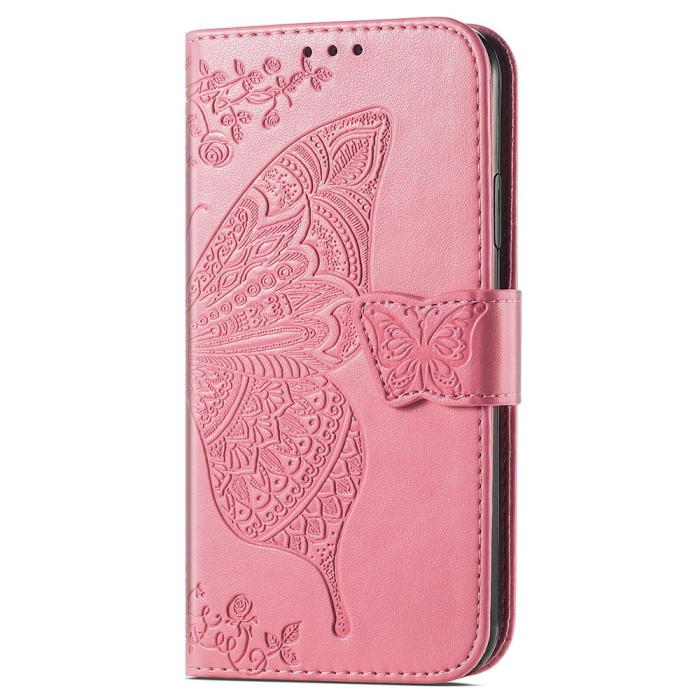 Bild 5, Samsung Galaxy S24 Plus Fodral Big Butterfly Rosa
