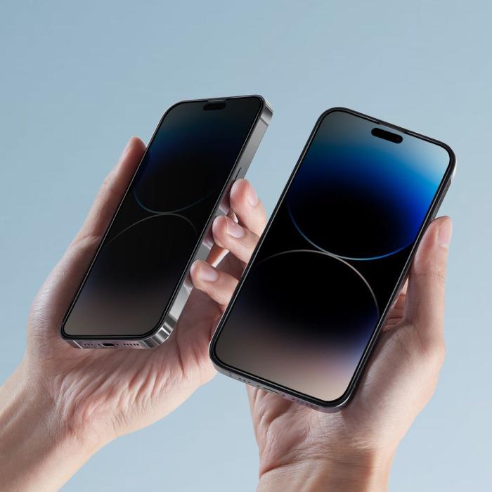Bild 3, HOFI iPhone 15 Skärmskydd Anti Spy Pro+ Härdat Glas Privacy