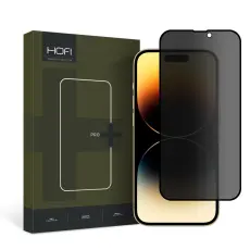 HOFI iPhone 15 Sk&auml;rmskydd Anti Spy Pro+ H&auml;rdat Glas Privacy