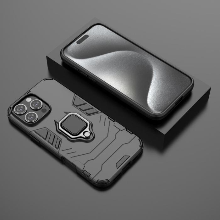 Bild 6, iPhone 16 Pro Max Skal Hybrid Armor Ring Svart