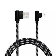 1M Lightning Vinklad Kabel - Svart