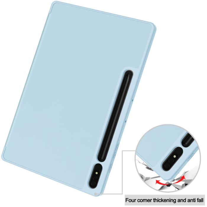 Bild 6, Samsung Galaxy Tab S9 Plus Fodral Tri-Fold Pennhållare Blå