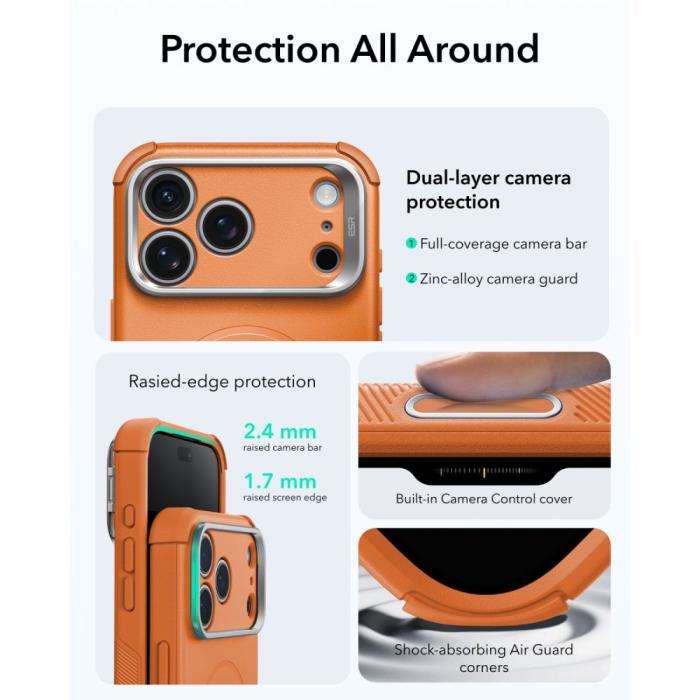 Bild 5, ESR iPhone 18 Pro / 17 Pro Skal MagSafe Cyber Tough Kickstand