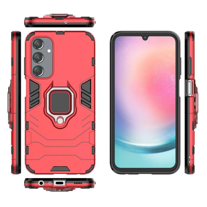 Bild 5, Samsung Galaxy A25 5G Skal Ring Hybrid Armor Röd