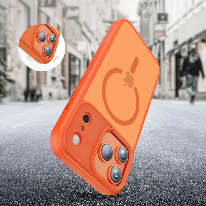 Bild 5, Tech-Protect iPhone 17 Pro Skal MagSafe MagMat Cosmic Orange