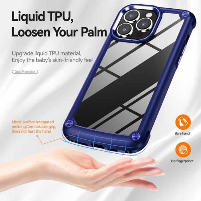 Bild 3, iPhone 15 Pro Skal Shockproof Armor Hybrid Blå