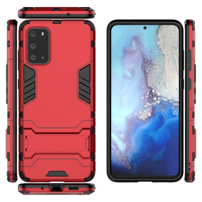Bild 3, Samsung Galaxy S20 Plus - Armour skal med ställ - Röd