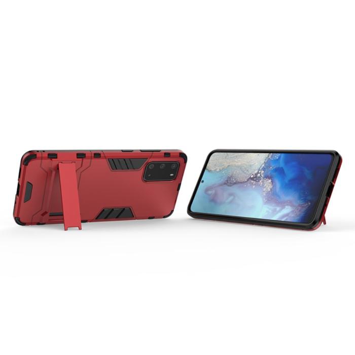 Bild 4, Samsung Galaxy S20 Plus - Armour skal med ställ - Röd