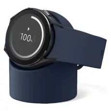Samsung Galaxy Watch 5/5 Pro/6/7/FE Silikon Stativ M&ouml;rk Bl&aring;
