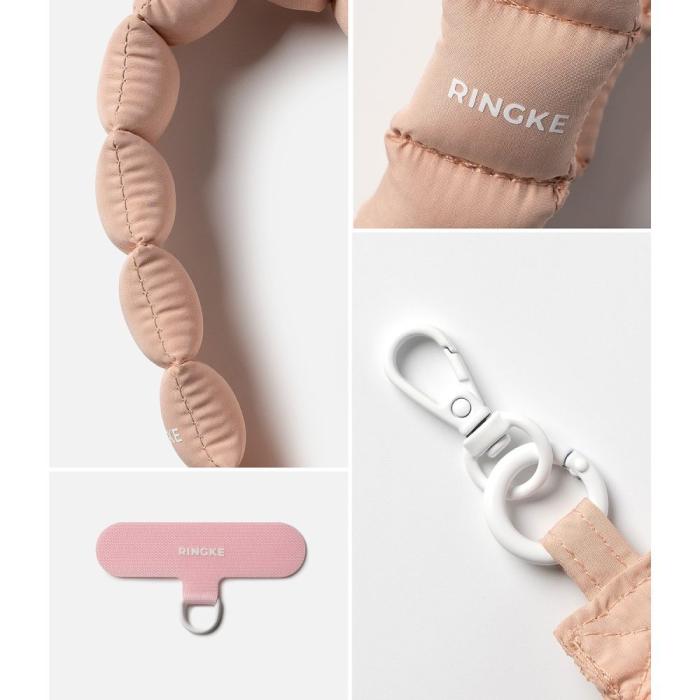 Bild 2, Ringke Handledsrem Holder & Puffer Hand Strap Floral Pink