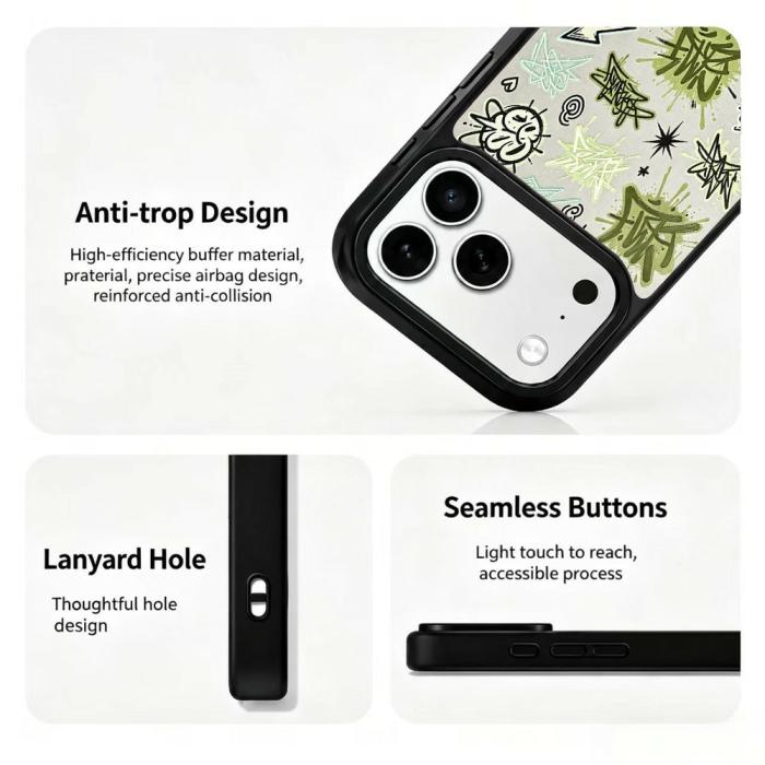 Bild 3, iPhone 18 Pro Max/17 Pro Max Skal MagSafe UV-Mönster Blixtar