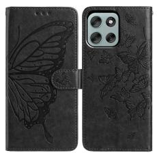 Motorola Moto G56 5G Fodral Fj&auml;ril Tryck Svart