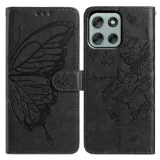 Motorola Moto G56 5G Fodral Fj&auml;ril Tryck Svart
