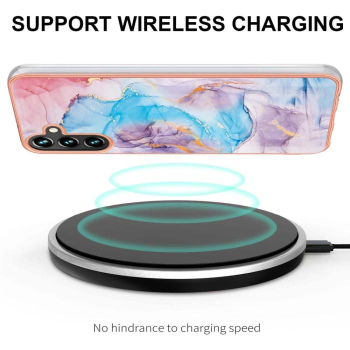 Bild 3, Samsung Galaxy A54 5G Skal Marmor TPU Galaxy Blå
