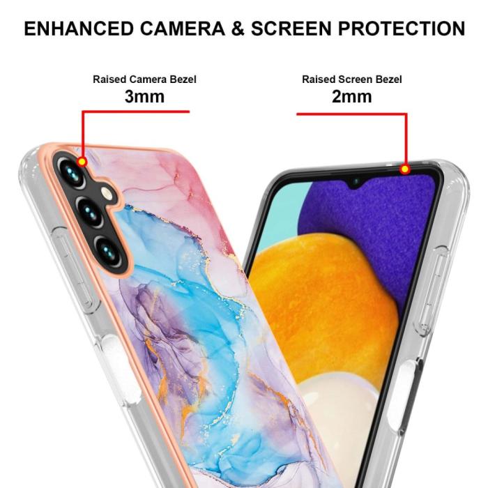 Bild 4, Samsung Galaxy A54 5G Skal Marmor TPU Galaxy Blå