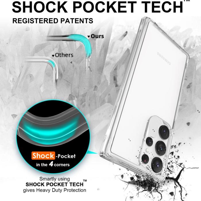 Bild 3, Samsung Galaxy S23 Ultra Skal Shockproof Hybrid Transparent