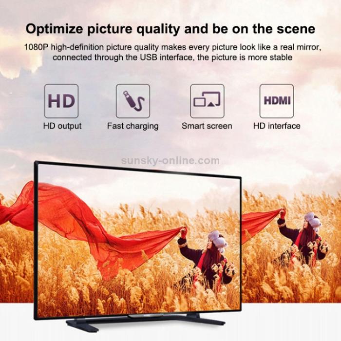 Bild 6, MiraCast WiFi AirPlay 1080p HD HDMI-Mottagare Svart