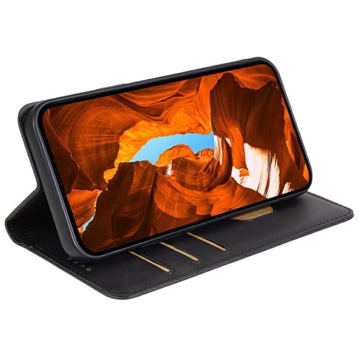 Bild 3, Nothing Phone 3a Pro Fodral Flip Läder Svart