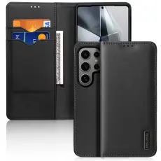 DUX DUCIS Galaxy S25 Ultra Fodral HIVO &Auml;kta L&auml;der Svart