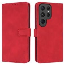 AZNS Samsung Galaxy S25 Ultra Fodral L&auml;der R&ouml;d