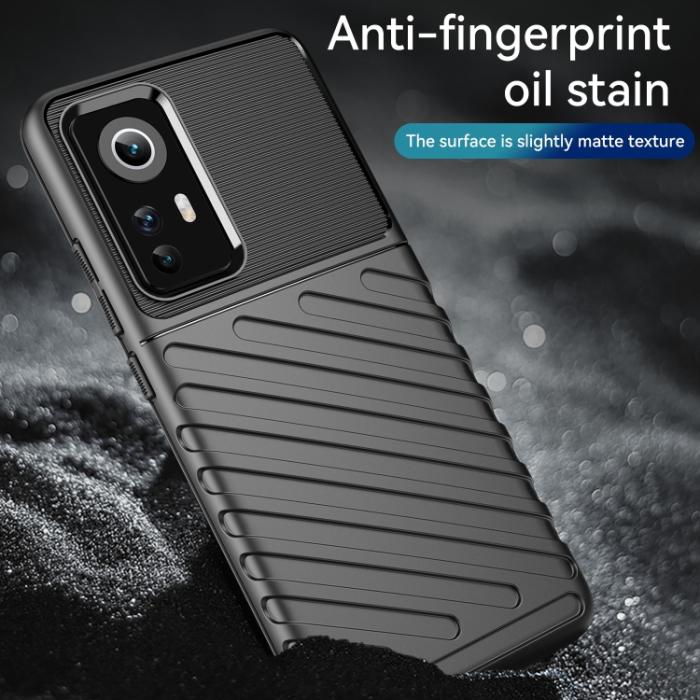 Bild 5, Xiaomi 12 Skal Twill Textur Svart