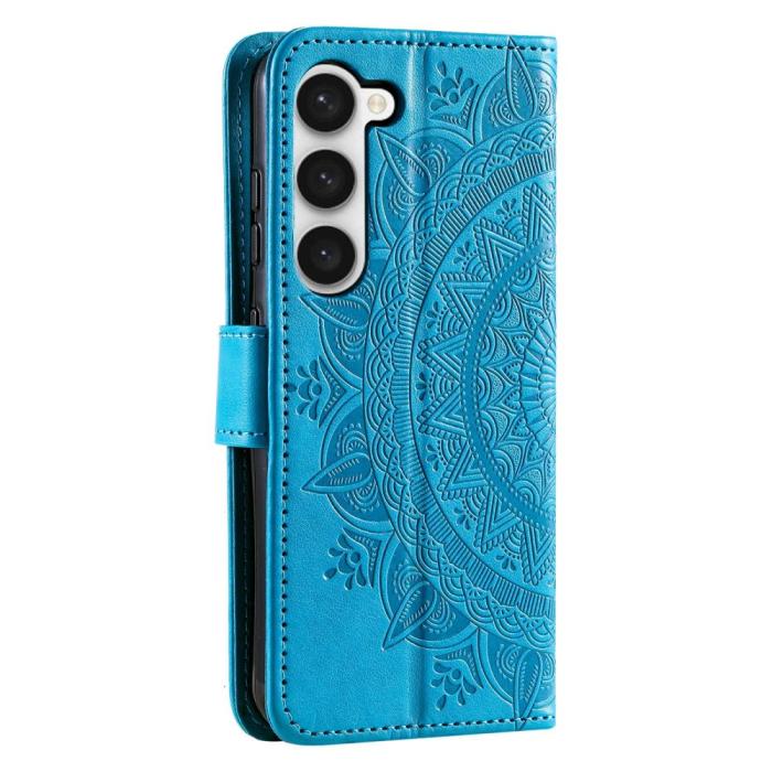 Bild 6, Samsung Galaxy S23 Plus Fodral Mandala Läder Blå