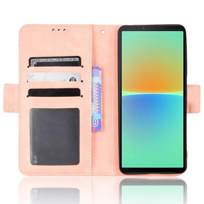 Bild 2, Sony Xperia 10 IV Fodral Avtagbart Kortfodral Ljus Rosa