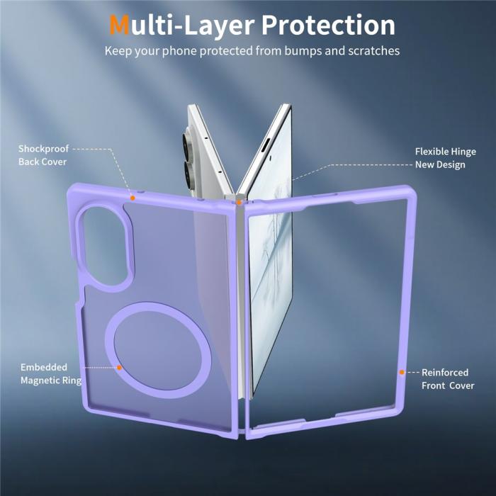 Bild 3, Samsung Galaxy Z Fold 8 Skal MagSafe TPU Lila