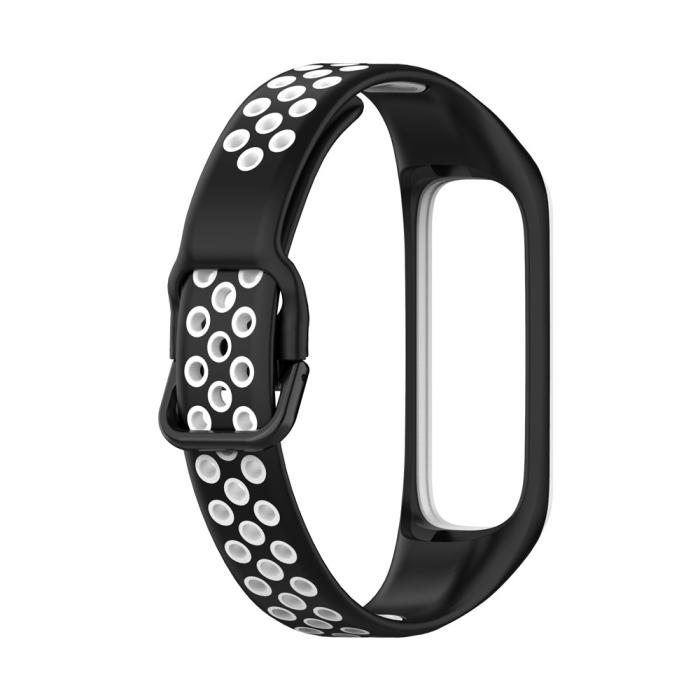 Bild 3, Samsung Galaxy Fit 2 SM-R220 Armband Ihåligt Silikon Svart/Vit