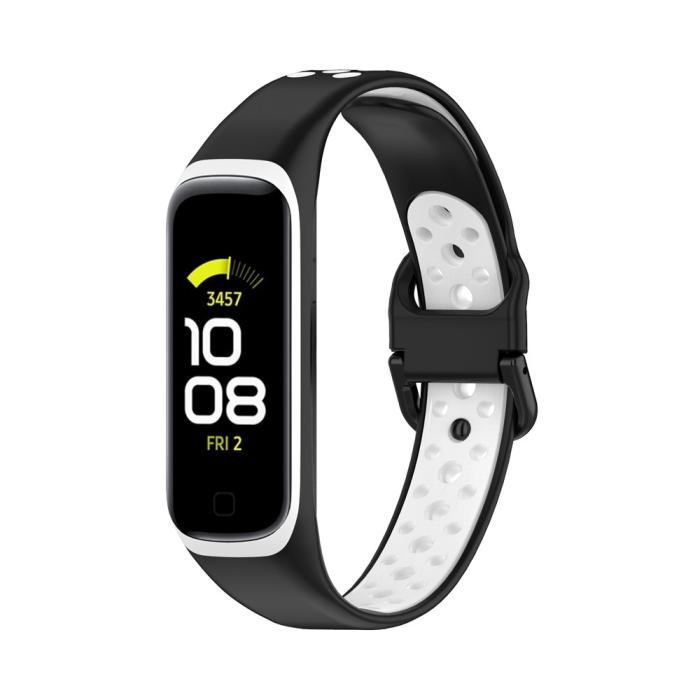 Bild 4, Samsung Galaxy Fit 2 SM-R220 Armband Ihåligt Silikon Svart/Vit