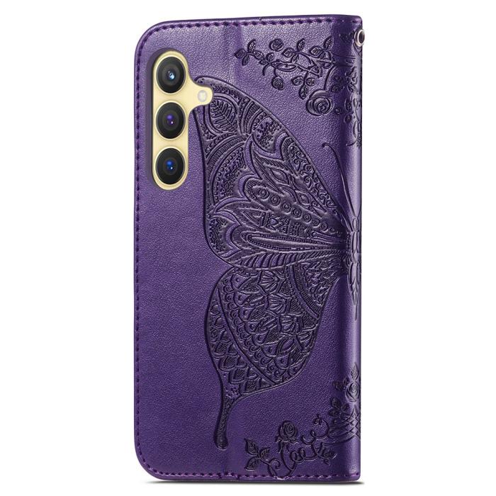 Bild 4, Samsung Galaxy S24 Plus Fodral Big Butterfly Mörk Lila