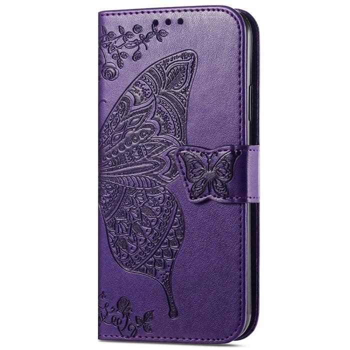 Bild 5, Samsung Galaxy S24 Plus Fodral Big Butterfly Mörk Lila