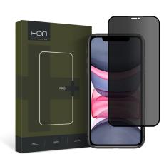 HOFI iPhone 11/XR Sk&auml;rmskydd Anti Spy Pro+ H&auml;rdat Glas Privacy
