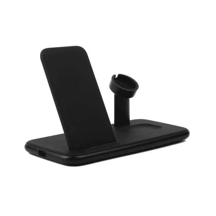 Bild 4, GEAR 20W Trådlös Tripple Qi Laddare USB-C Mobil/Watch/Airpods Svart
