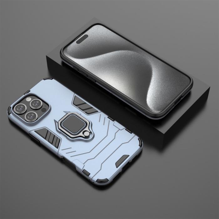 Bild 6, iPhone 16 Pro Max Skal Hybrid Armor Ring Blå